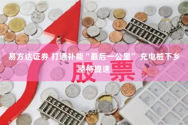 易方达证券 打通补能“最后一公里” 充电桩下乡亟待提速