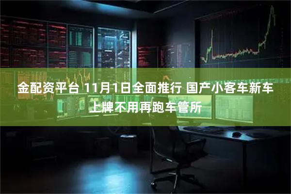 金配资平台 11月1日全面推行 国产小客车新车上牌不用再跑车管所