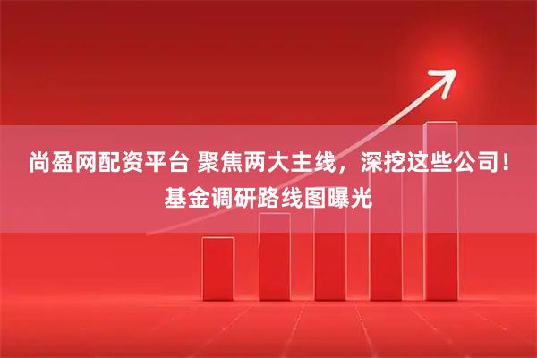 尚盈网配资平台 聚焦两大主线，深挖这些公司！基金调研路线图曝光